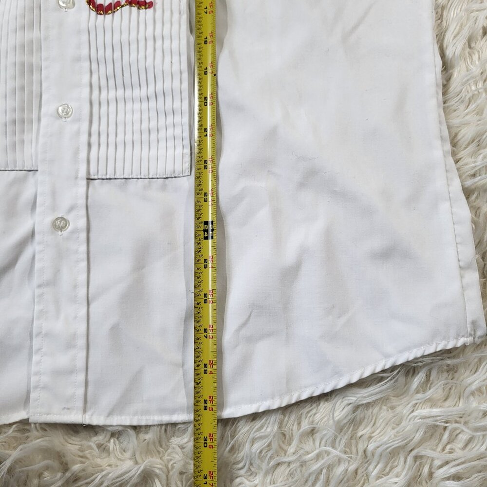 Vintage Broadway Tuxmakers Hand Painted Tuxedo Shirt - Size L / 34-35 - Picture 9 of 14